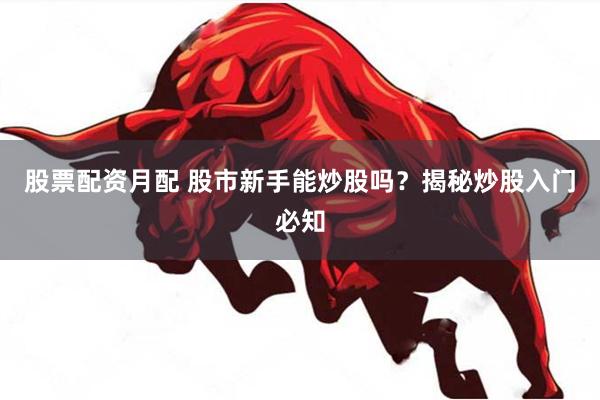 股票配资月配 股市新手能炒股吗?揭秘炒股入门必知